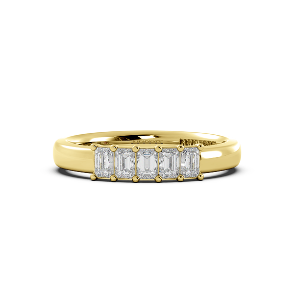 Emerald Signature Cup 5 Stone Wedding Band