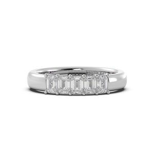 Emerald Signature Cup 5 Stone Wedding Band