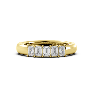 Emerald Signature Cup 5 Stone Wedding Band