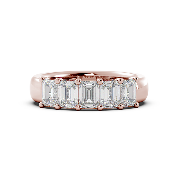 Emerald Signature Cup 5 Stone Wedding Band