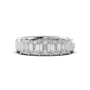 Emerald Signature Cup 5 Stone Wedding Band