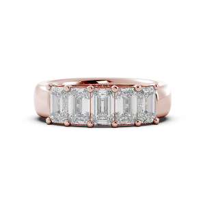 Emerald Signature Cup 5 Stone Wedding Band
