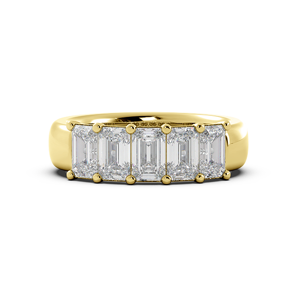 Emerald Signature Cup 5 Stone Wedding Band