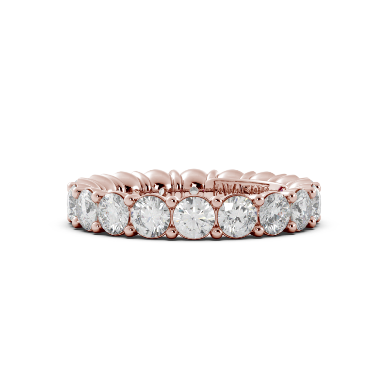 Round Signature Cup Eternity Ring
