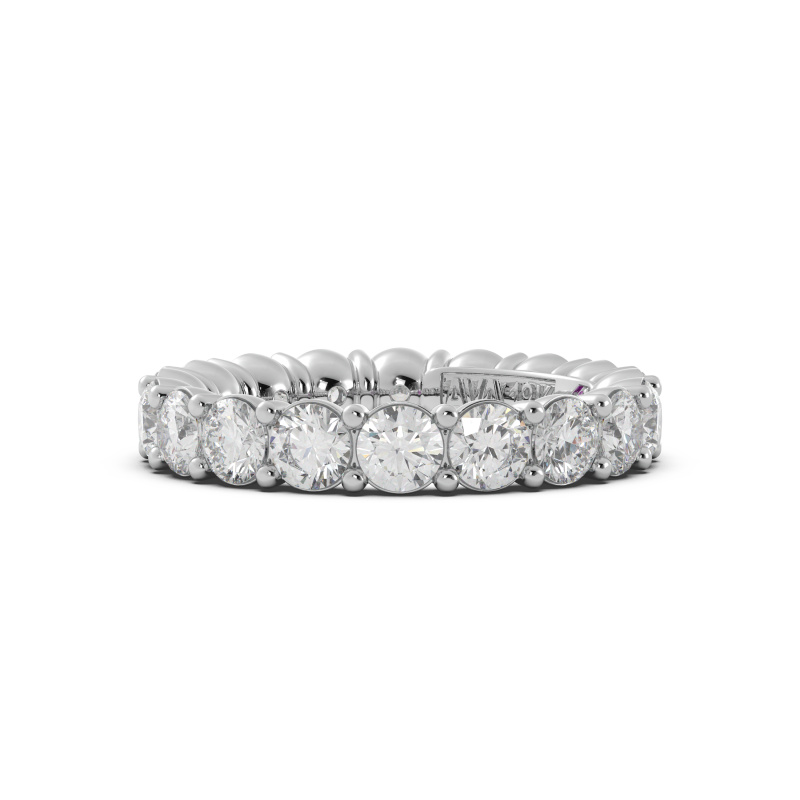 Round Signature Cup Eternity Ring