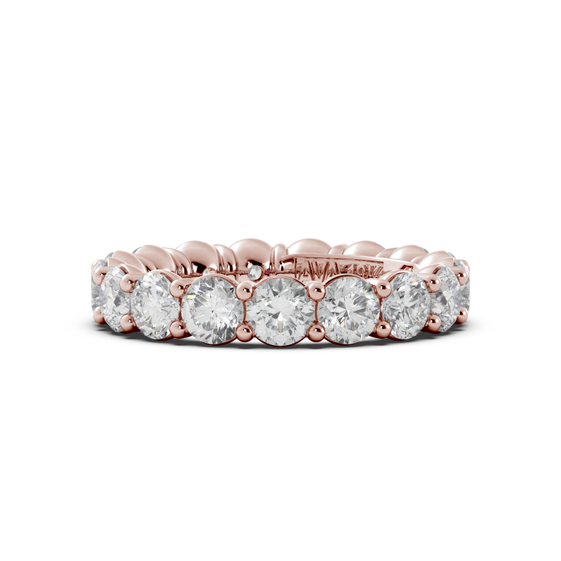 Round Signature Cup Eternity Ring