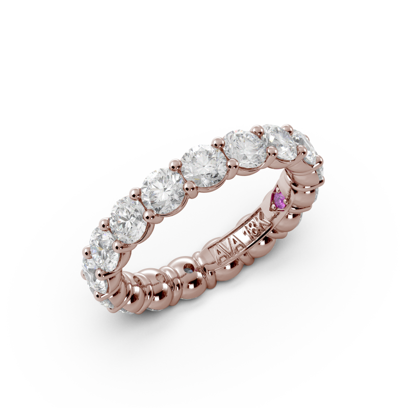 Round Signature Cup Eternity Ring