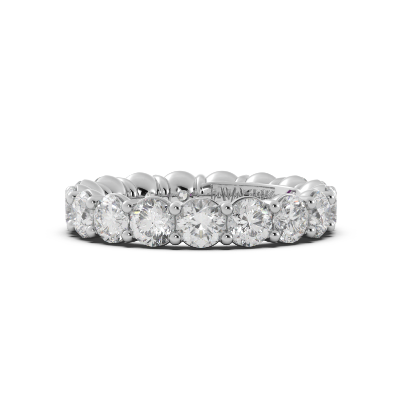 Round Signature Cup Eternity Ring