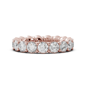 Round Signature Cup Eternity Ring
