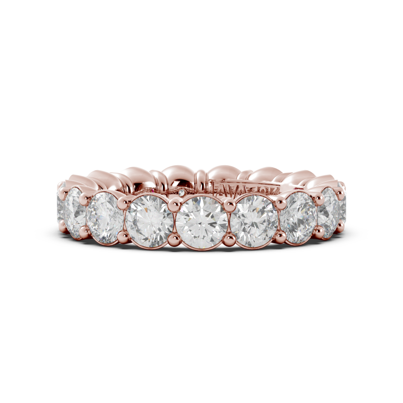 Round Signature Cup Eternity Ring