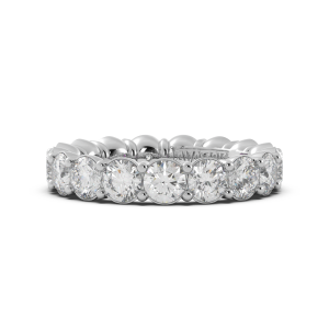 Round Signature Cup Eternity Ring