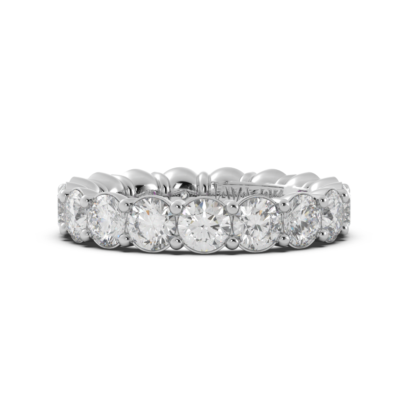 Round Signature Cup Eternity Ring