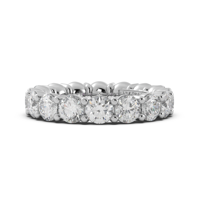 Round Signature Cup Eternity Ring