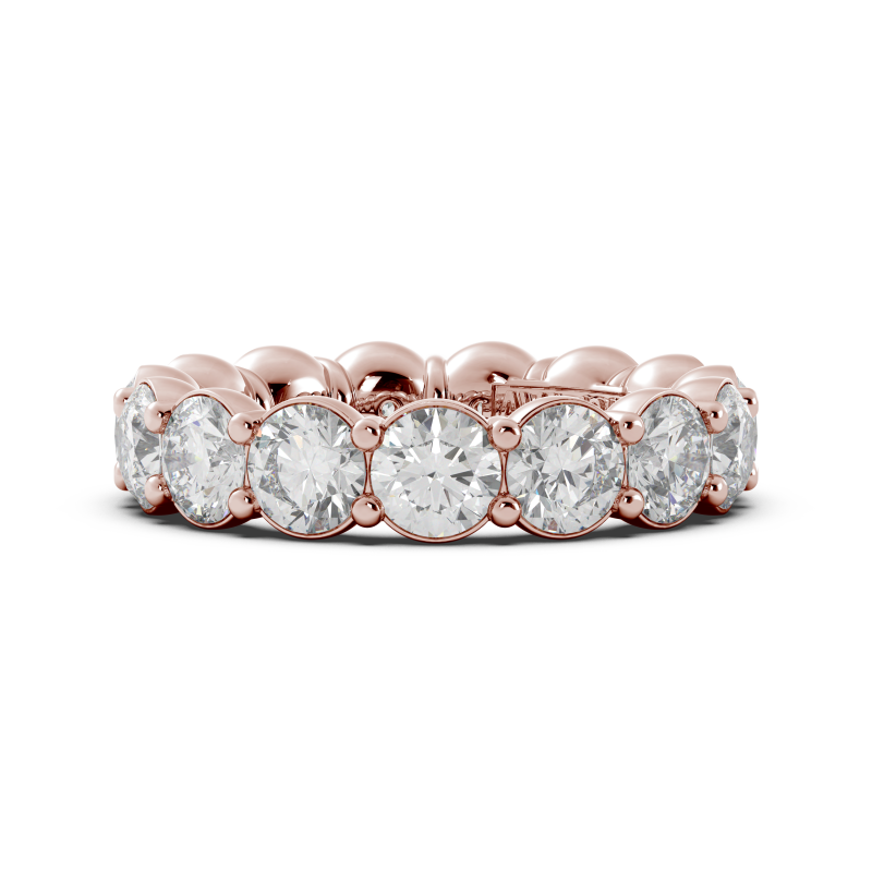Round Signature Cup Eternity Ring