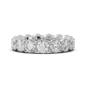 Round Signature Cup Eternity Ring