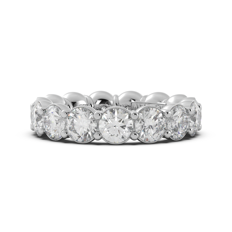 Round Signature Cup Eternity Ring