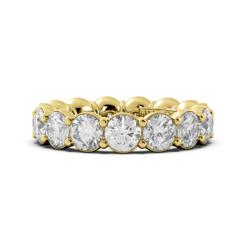 Round Signature Cup Eternity Ring