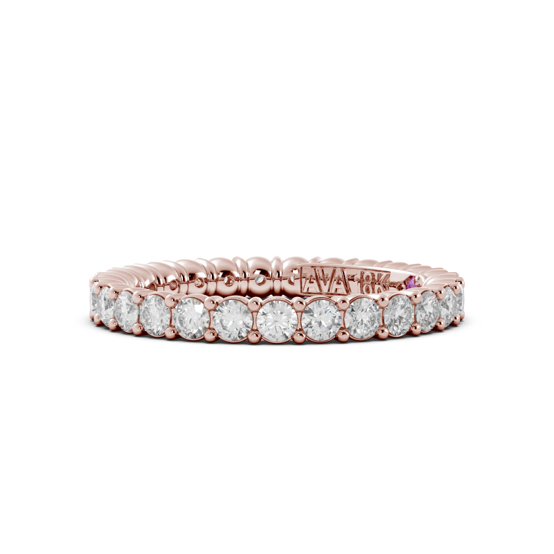Round Signature Cup Eternity Ring