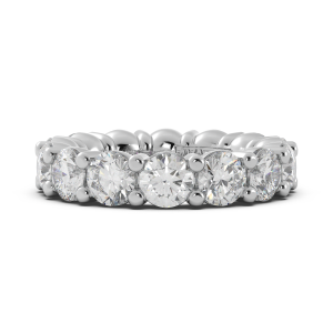 Round Signature Cup Eternity Ring