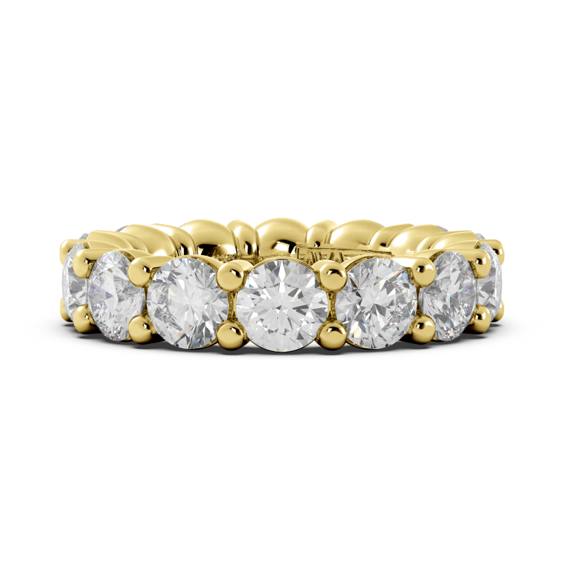 Round Signature Cup Eternity Ring