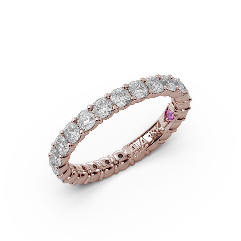 Cushion Signature Cup Eternity Ring