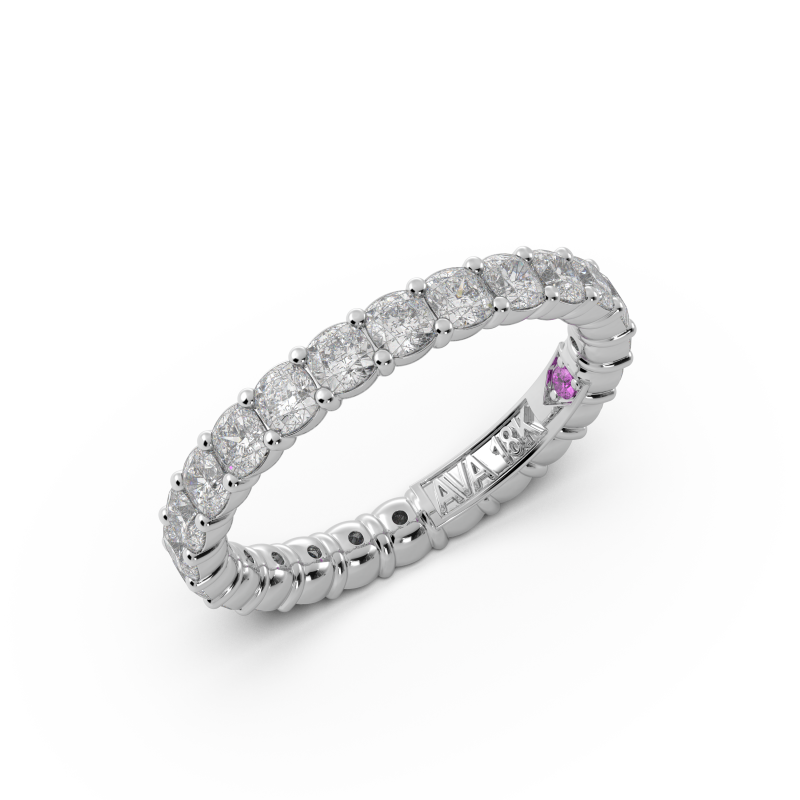 Cushion Signature Cup Eternity Ring
