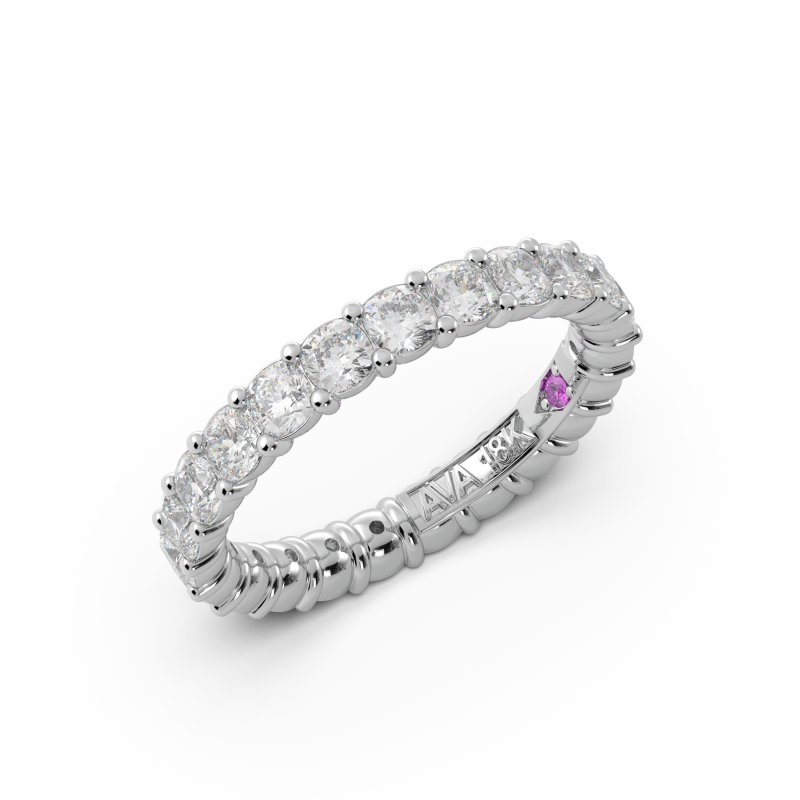 Cushion Signature Cup Eternity Ring