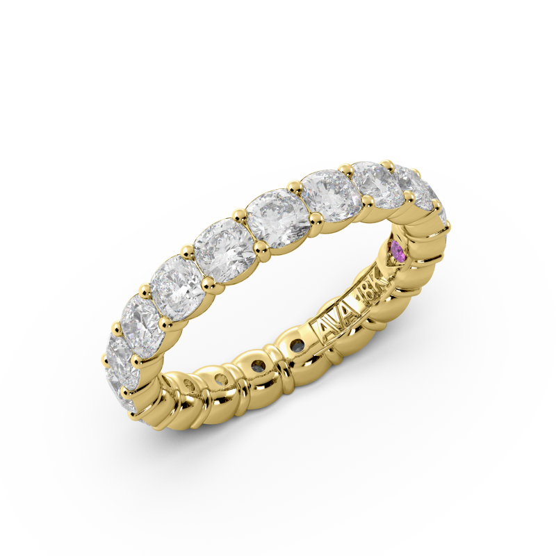 Cushion Signature Cup Eternity Ring