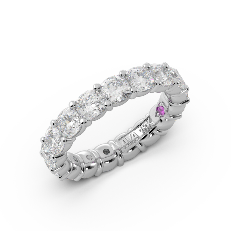 Cushion Signature Cup Eternity Ring