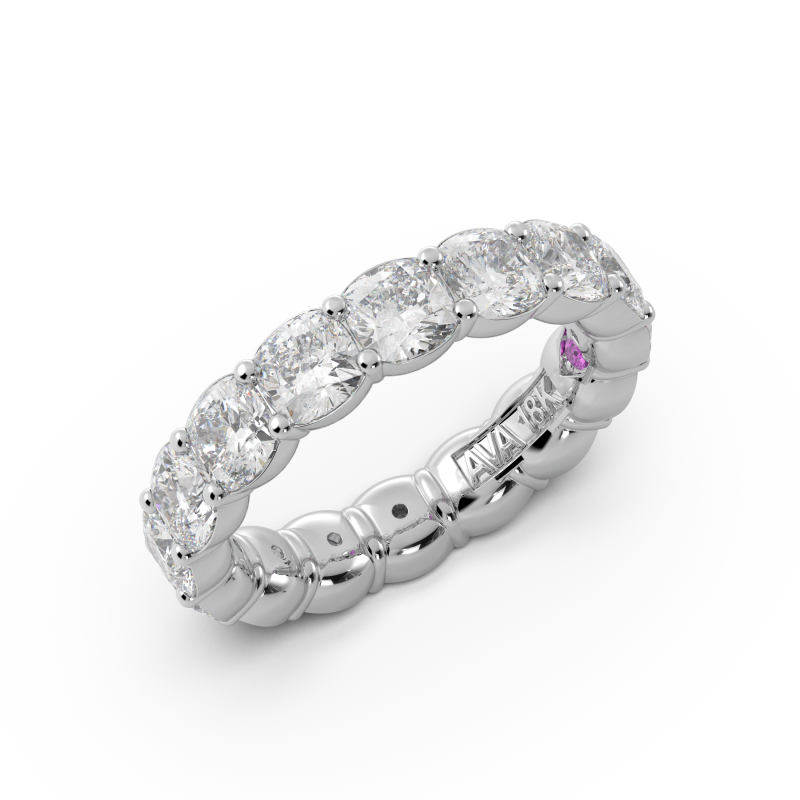 Cushion Signature Cup Eternity Ring