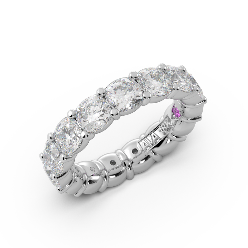 Cushion Signature Cup Eternity Ring