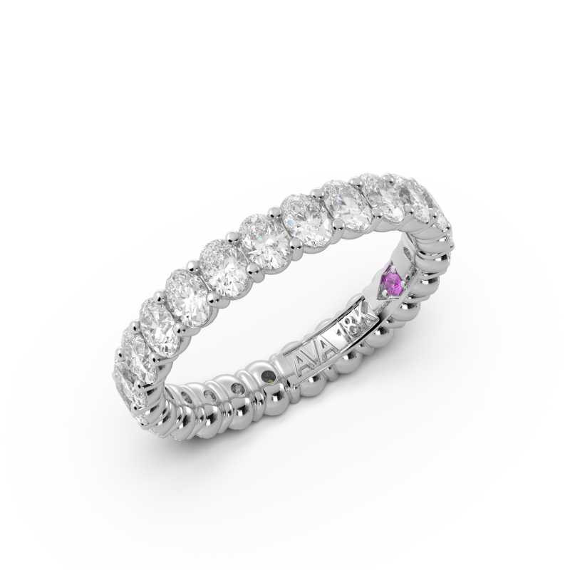 Oval Signature Cup Eternity Ring