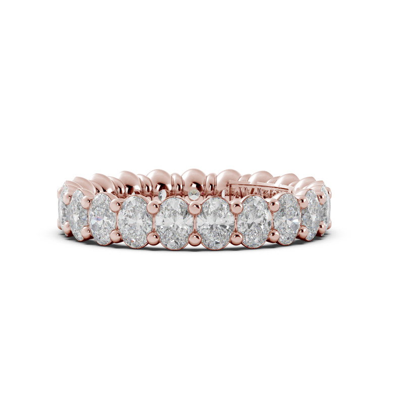Oval Signature Cup Eternity Ring