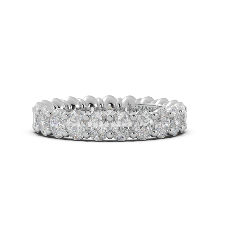 Oval Signature Cup Eternity Ring