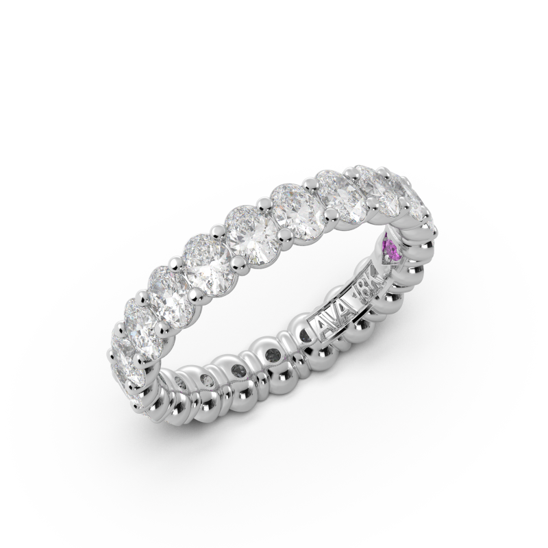 Oval Signature Cup Eternity Ring