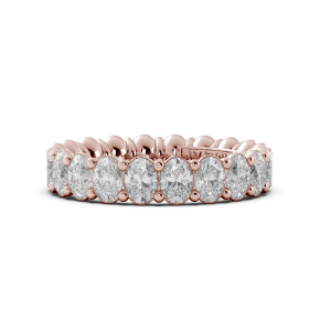 Oval Signature Cup Eternity Ring
