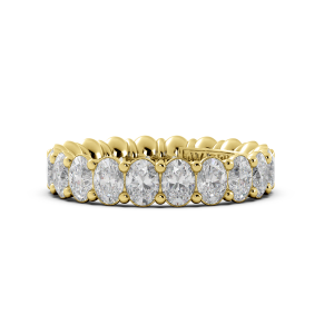 Oval Signature Cup Eternity Ring
