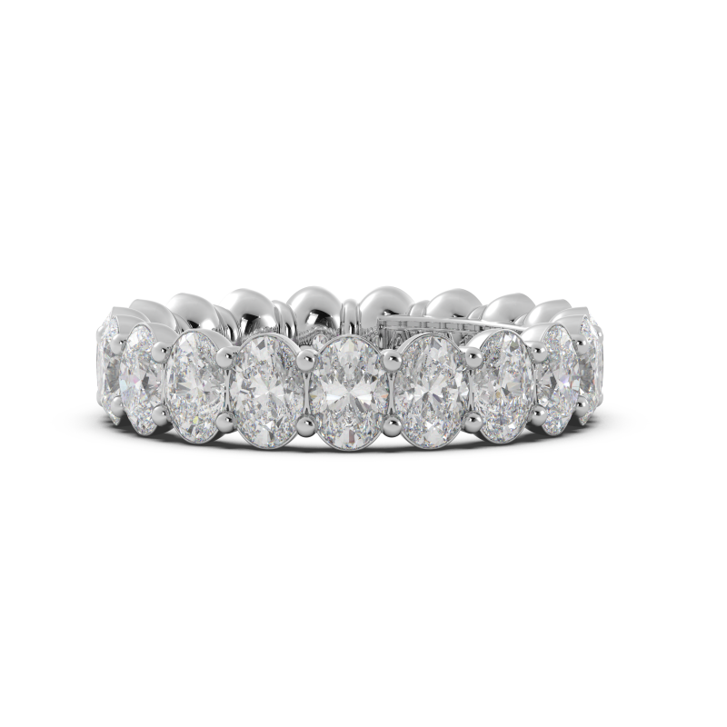 Oval Signature Cup Eternity Ring
