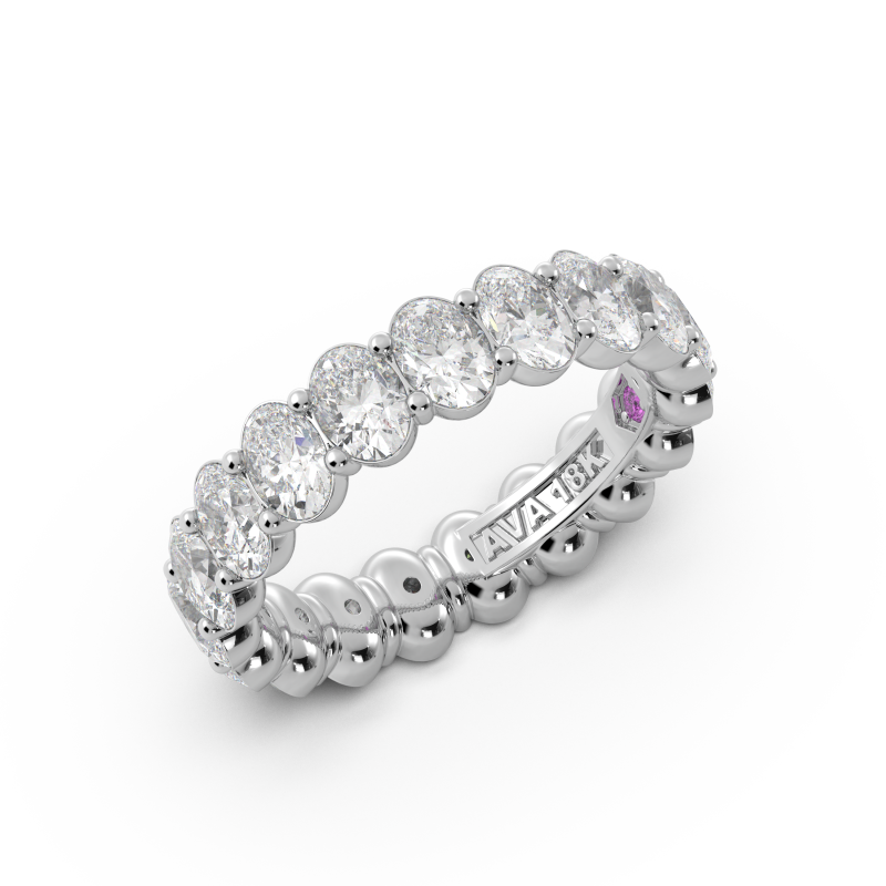 Oval Signature Cup Eternity Ring