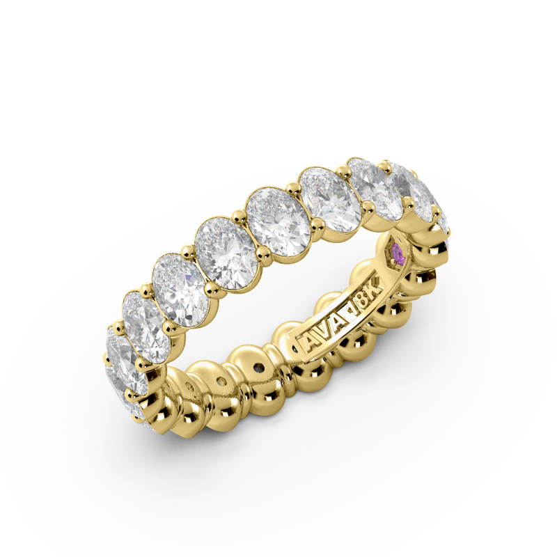 Oval Signature Cup Eternity Ring
