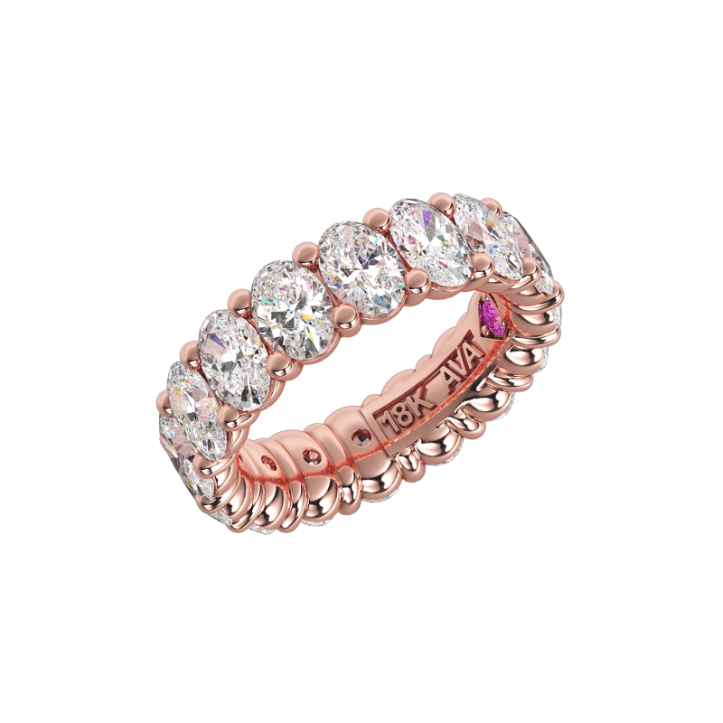 Oval Signature Cup Eternity Ring