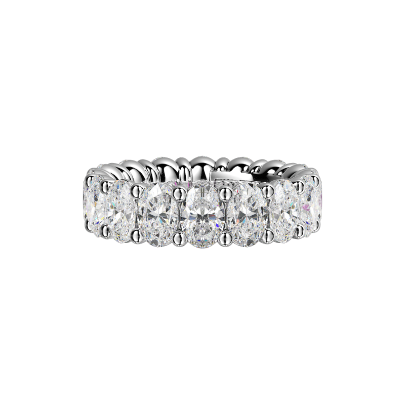 Oval Signature Cup Eternity Ring