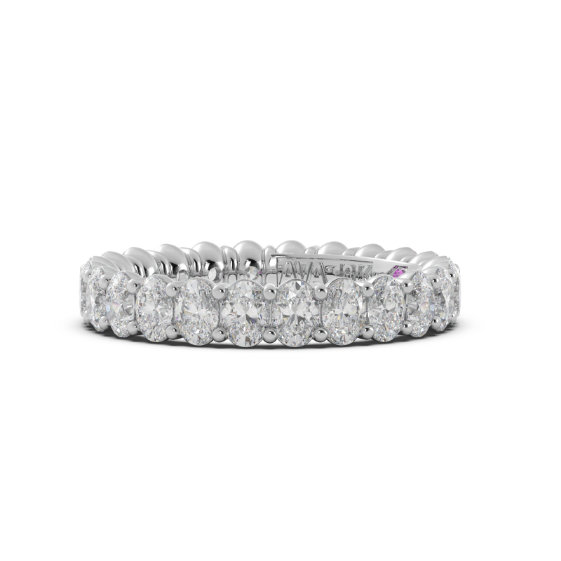 Oval Signature Cup Eternity Ring