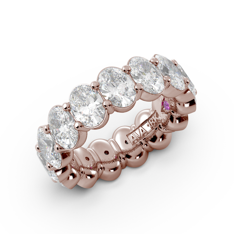 Oval Signature Cup Eternity Ring
