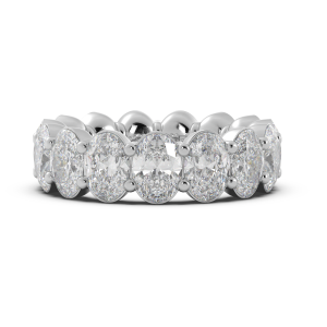 Oval Signature Cup Eternity Ring
