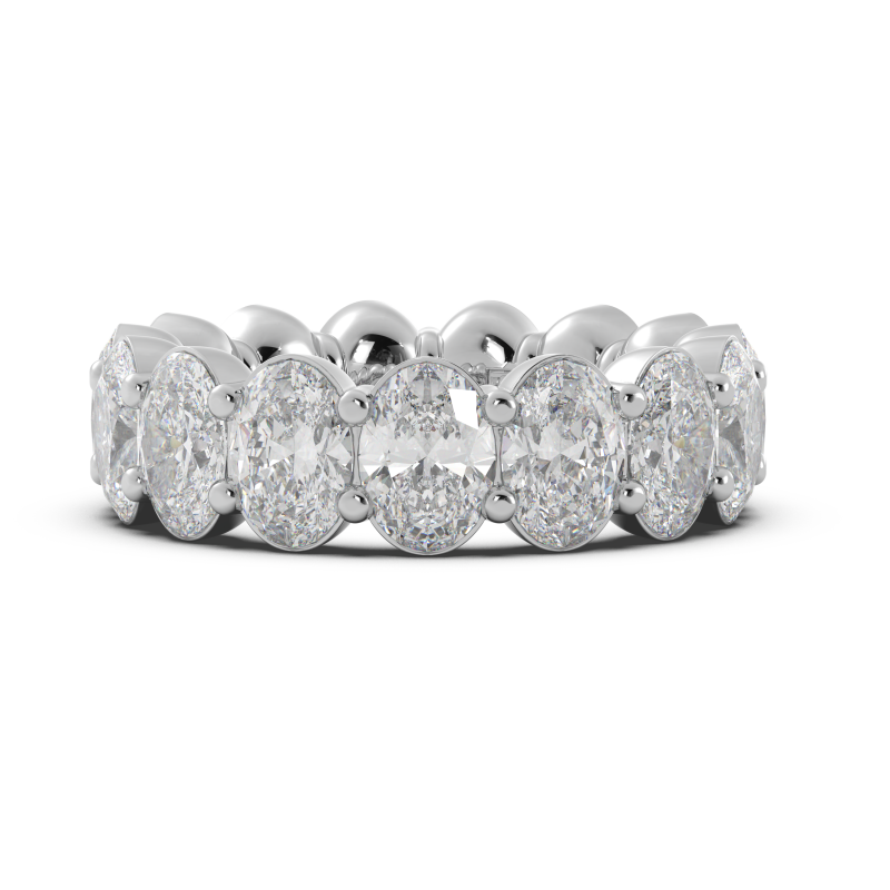 Oval Signature Cup Eternity Ring