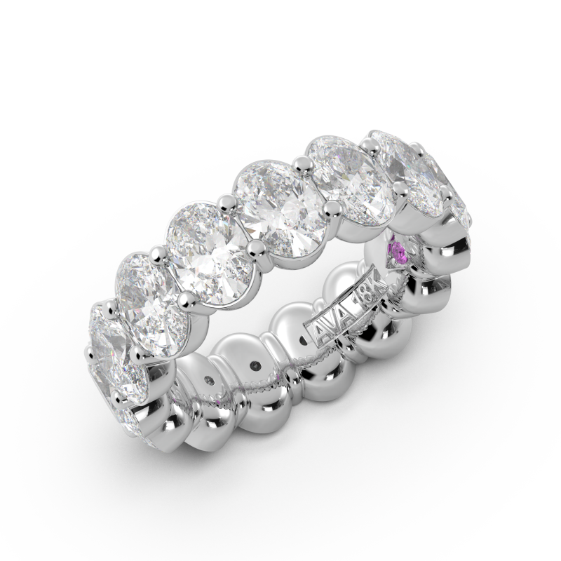 Oval Signature Cup Eternity Ring