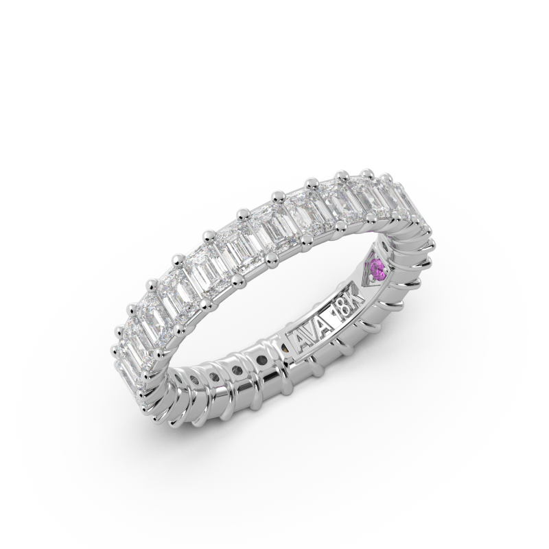Emerald Signature Cup Eternity Ring