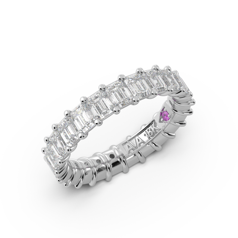 Emerald Signature Cup Eternity Ring