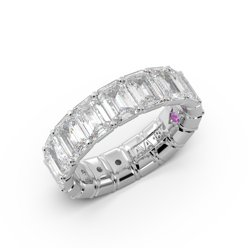 Emerald Signature Cup Eternity Ring
